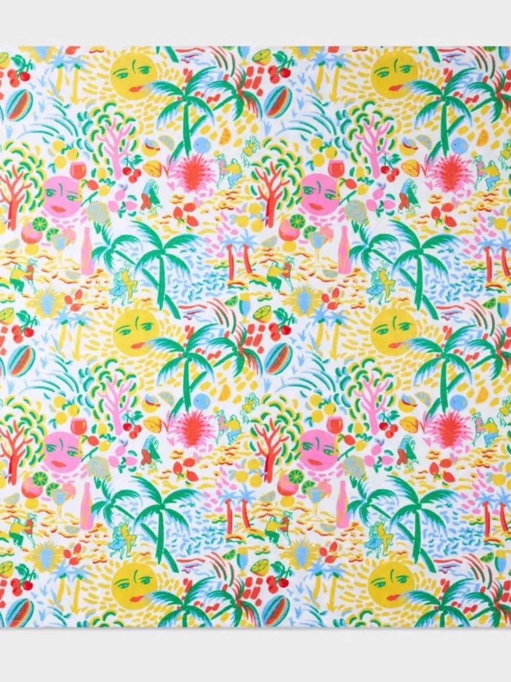 Roller Rabbit x Target Tropical Beach Towel in Yellow, Pink, Green, Blue